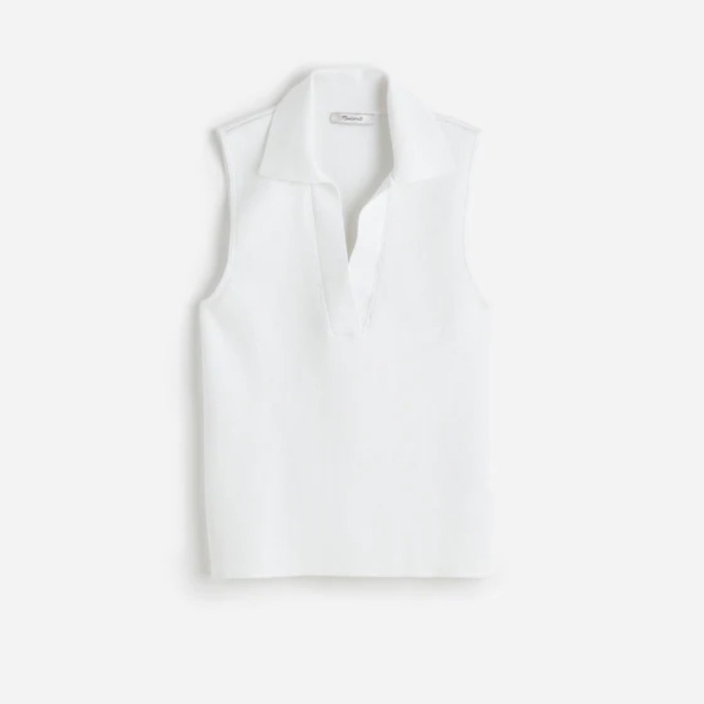 Madewell Cotton Johnny-Collar Sweater Tank XS